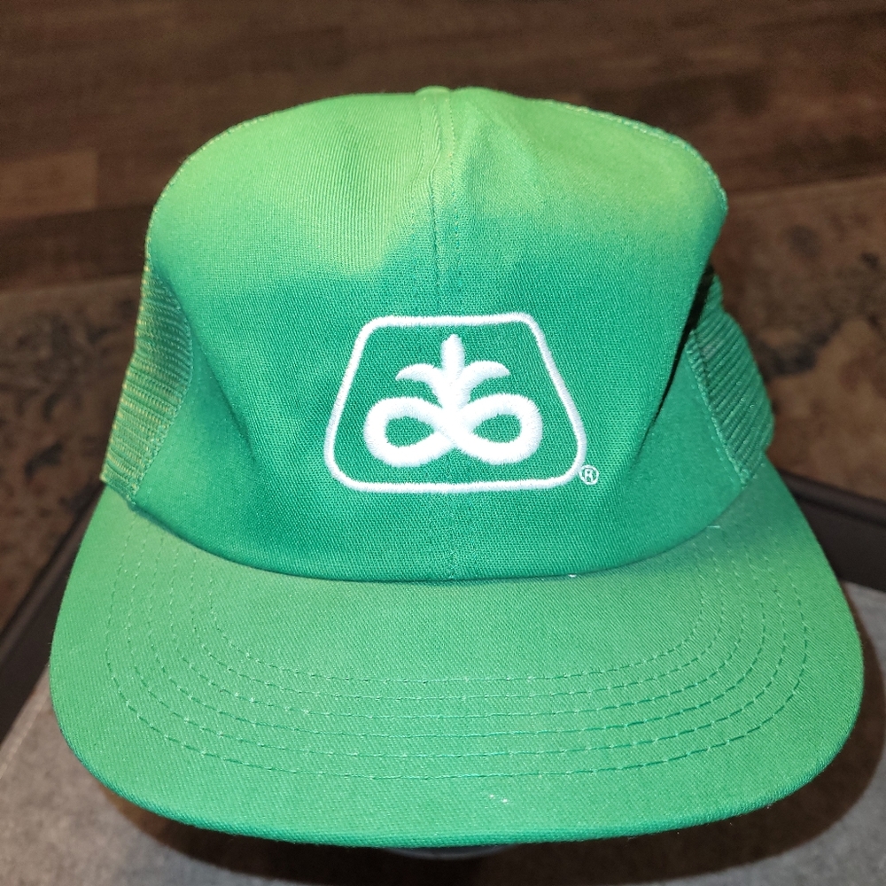 Vintage Pioneer Seeds Half Mesh trucker Cap K-Products Snapback Green Hat